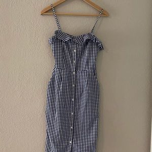 H&M blue checker dress
